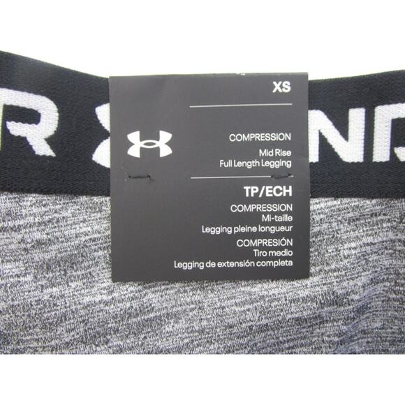 Under Armour ColdGear Mid Rise Full Length Twist Leggings Gray Women's XS - Picture 4 of 5